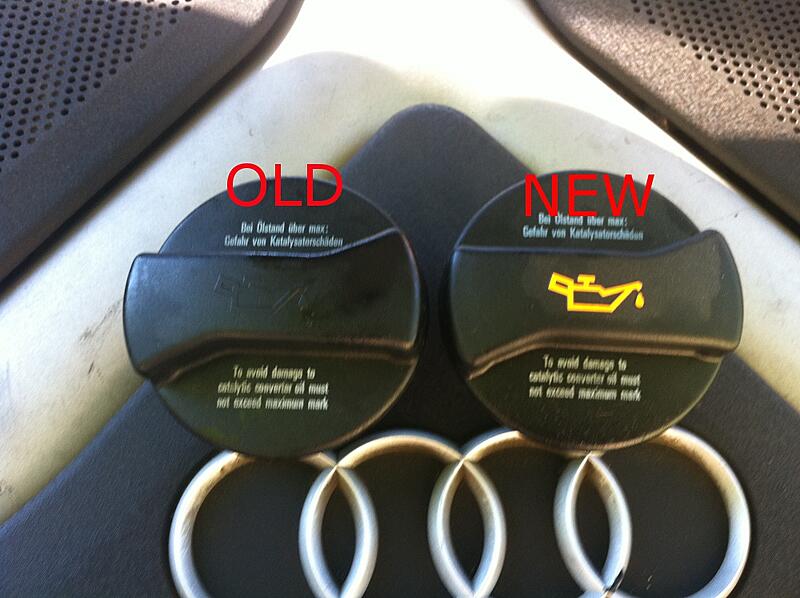 Difference between old and new oil caps; Oil Leak prevent-8fa0e.jpg