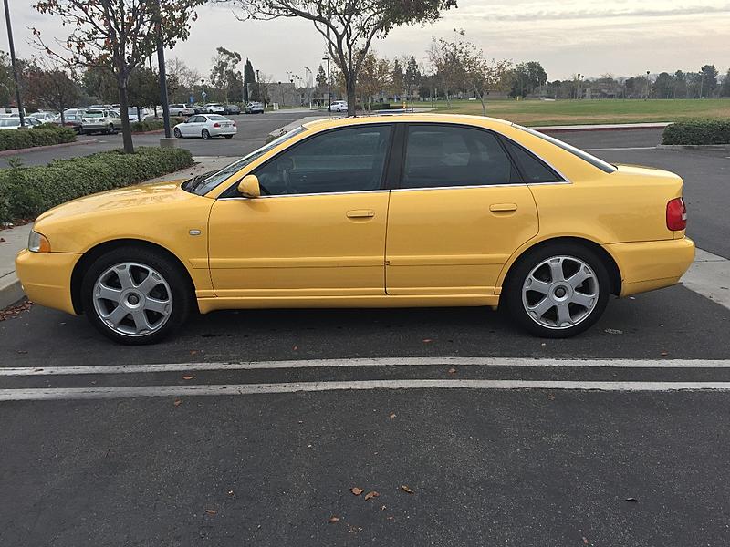 FS: 2002 Audi B5 S4 - Sedan - Automatic - Imola Yellow - 103k miles - Irvine, CA-p1driverside.jpg