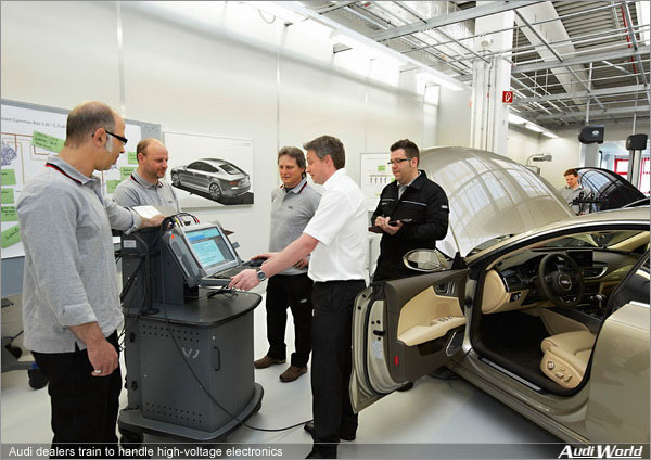 Audi dealers train to handle high-voltage electronics