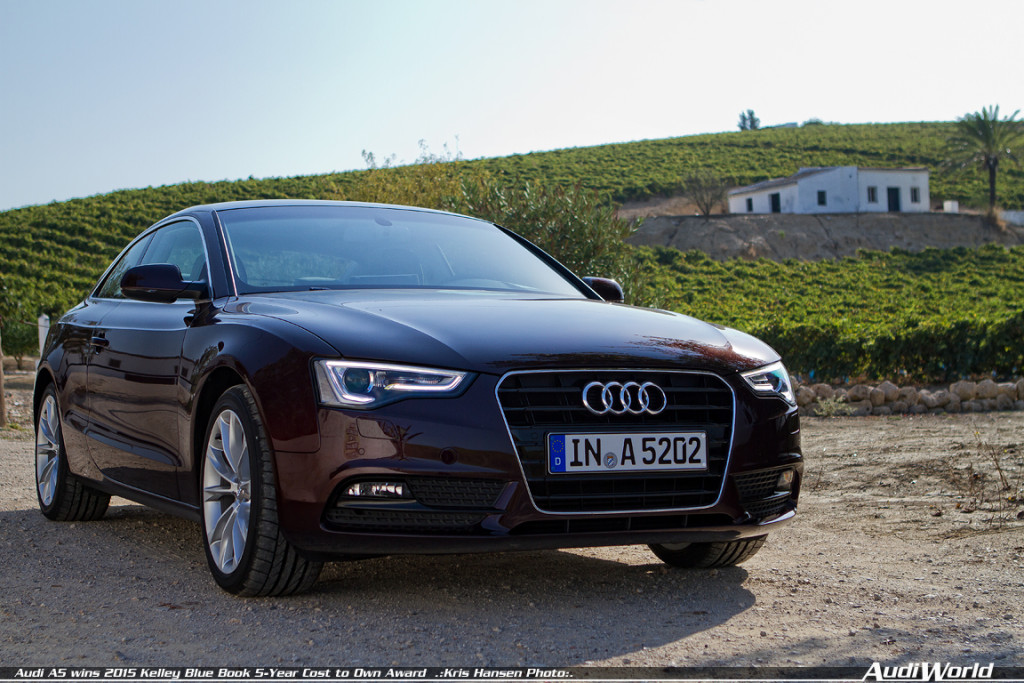 Audi A5 wins 2015 Kelley Blue Book 5-Year Cost to Own Award - AudiWorld