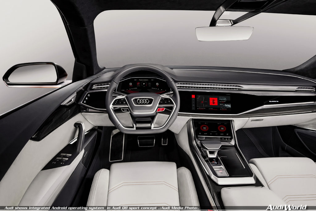 Audi shows integrated Android operating system  in Audi Q8 sport concept
