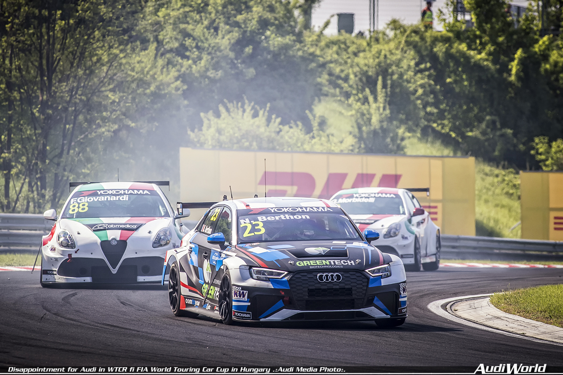 Disappointment for Audi in WTCR – FIA World Touring Car Cup in