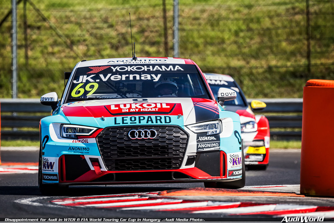 Disappointment for Audi in WTCR – FIA World Touring Car Cup in