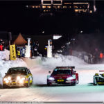 Audi race drivers thrill crowd on snow and ice