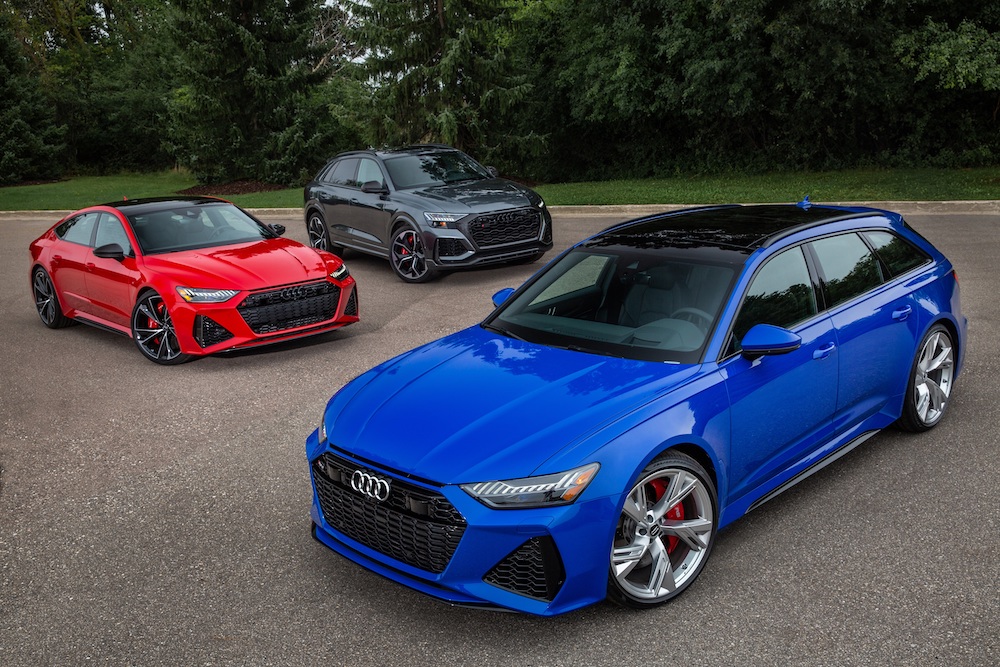 Trio of Audi RS models
