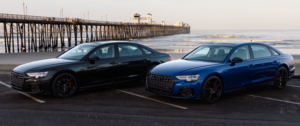 Two Audi S8s