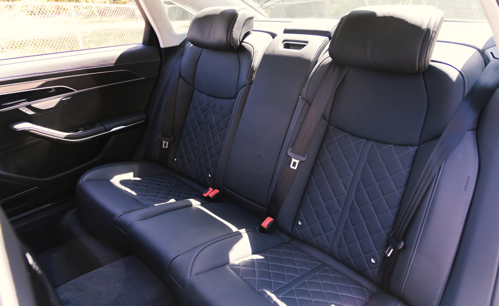 Audi S8 rear seat