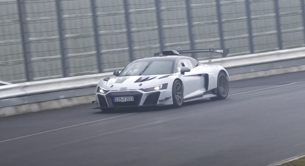 Road Legal Version of the Audi R8 LMS GT2 Spied Testing at the Nurburgring  - AudiWorld