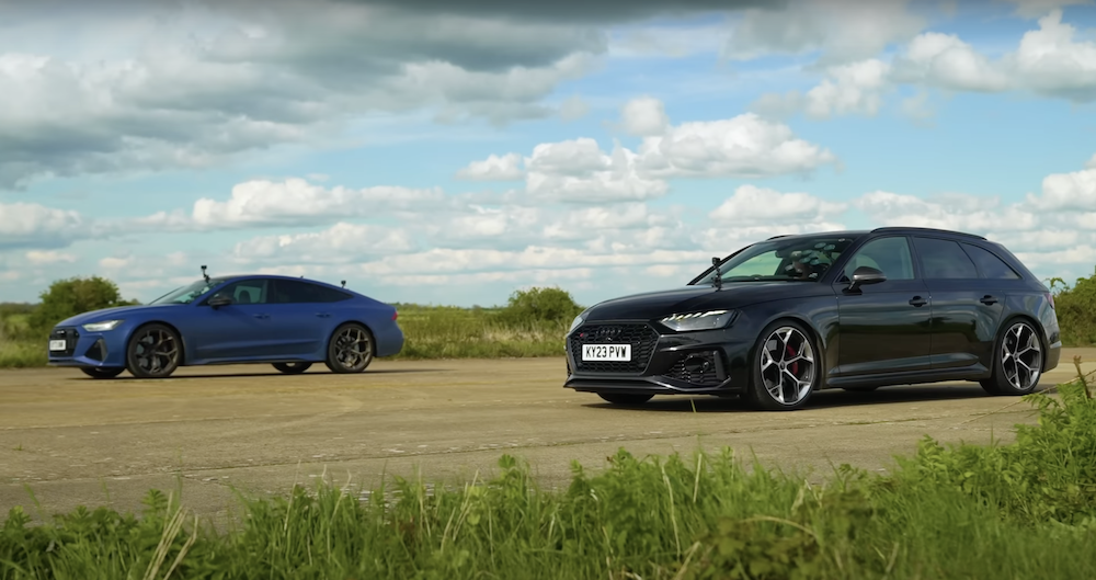 Audi RS4 Competition vs Audi RS7 Drag Race